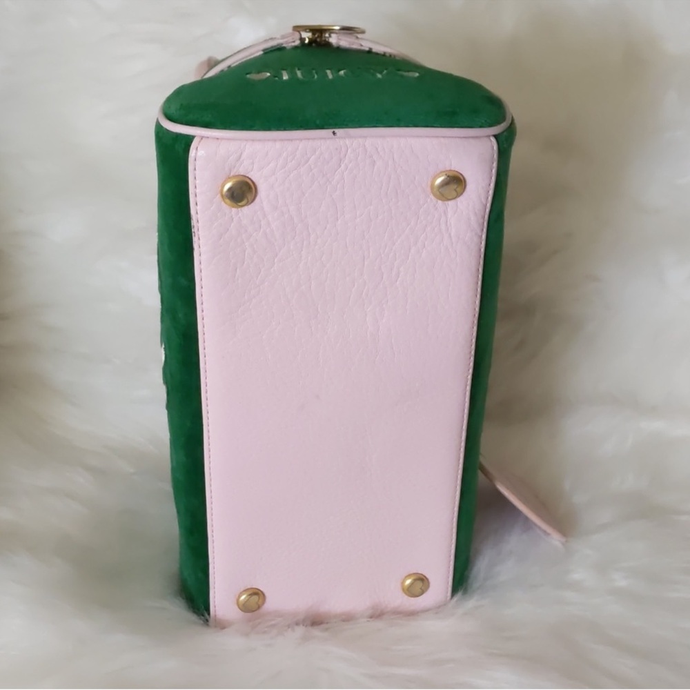 RARE💕Y2K VINTAGE Juicy Couture Green and Pink Bowler Bag💚🎀 - Picture 7 of 15